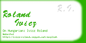 roland ivicz business card